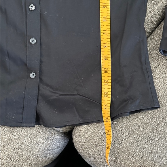 Banana Republic Black Non-Iron Fitted Shirt 6 Petite - Picture 6 of 7